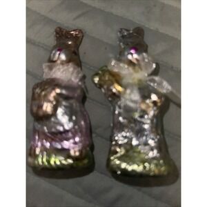 2 Small Decorative Foil Bunnies